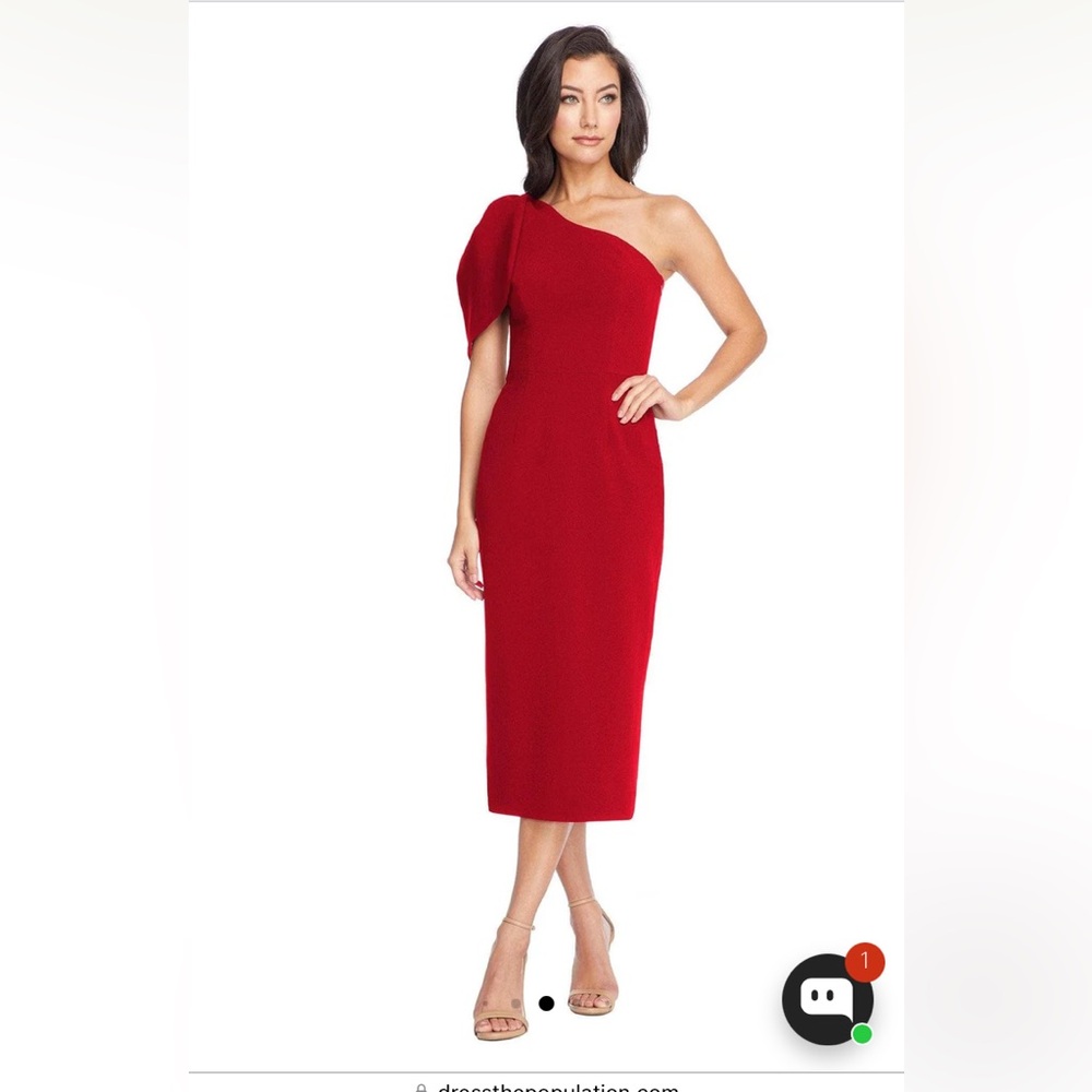 Garnett Dress the Population one shoulder cocktail dress new with tags